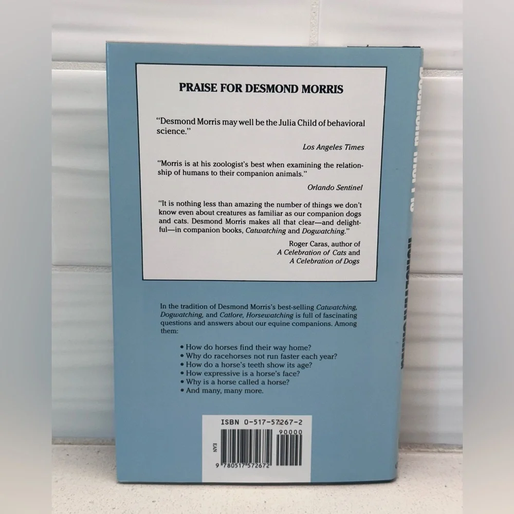 Horsewatching: Why Does A Horse Whinny by Desmond Morris (1989, Hardcover)